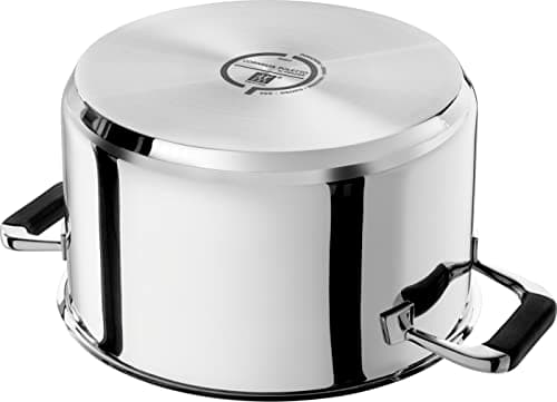 ZWILLING Cornelia Poletto 5-Piece Saucepan Set, Suitable for Induction Cookers, Stainless Steel, with Glass Lid, with Silicone Handles, Silver
