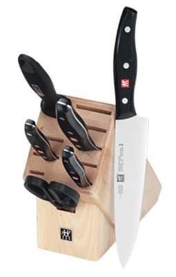 ZWILLING Twin Signature 7-Piece German Knife Set with Block, Razor-Sharp, Made in Company-Owned German Factory with Special Formula Steel perfected for almost 300 Years, Dishwasher Safe