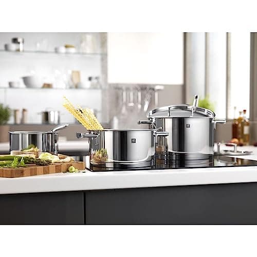 ZWILLING 5-Piece Pot-Set, with 4 Lids, Suitable for Induction, Stainless Steel, Passion