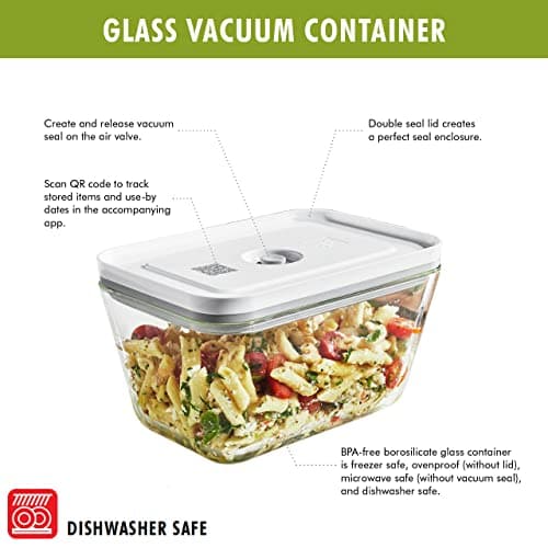 ZWILLING Fresh & Save 3-pc Glass Storage Containers with Lids, Meal Prep Containers, Assorted Sizes