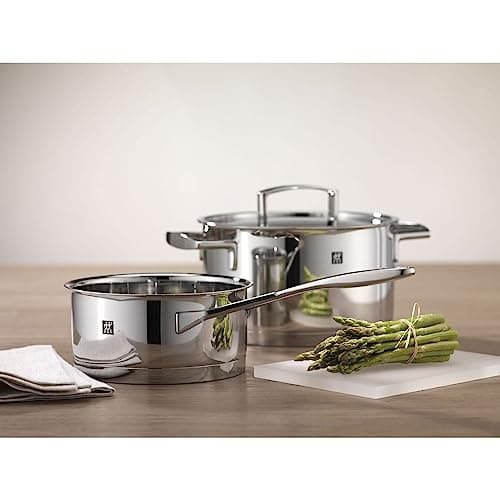 ZWILLING 5-Piece Pot-Set, with 4 Lids, Suitable for Induction, Stainless Steel, Passion