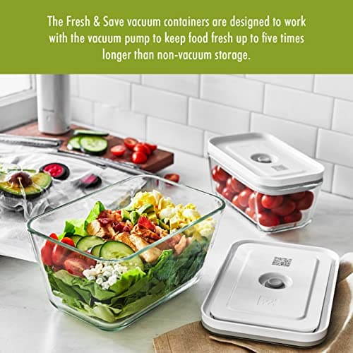 ZWILLING Fresh & Save 3-pc Glass Storage Containers with Lids, Meal Prep Containers, Assorted Sizes