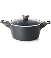 SENSARTE Pots and Pans Set Non stick, Non toxic Healthy Induction Cookware Sets, 14 Pcs Non Stick Kitchen Cooking Set with Frying Pans Set & Saucepan, PFOA PFOS APEO Free, Black