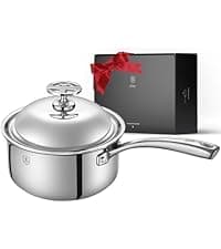 Nonstick Ceramic Cookware Set (7 Piece)–Titanium Non Toxic Pots and Pans Set with Lids, PFAS-Free Compatible with All Stovetops–Merlot Velvet