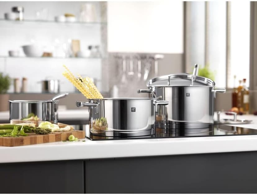ZWILLING 5-Piece Pot-Set, with 4 Lids, Suitable for Induction, Stainless Steel, Passion