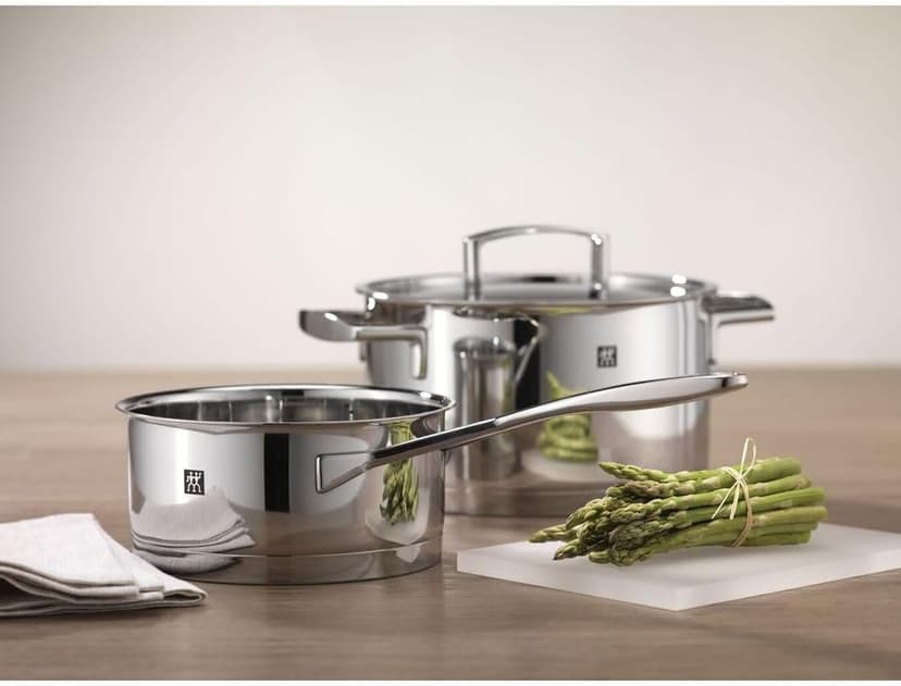 ZWILLING 5-Piece Pot-Set, with 4 Lids, Suitable for Induction, Stainless Steel, Passion
