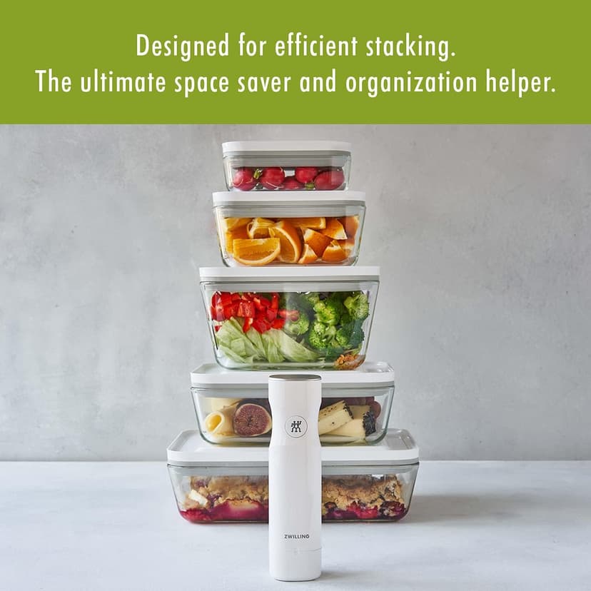 ZWILLING Fresh & Save 3-pc Glass Storage Containers with Lids, Meal Prep Containers, Assorted Sizes