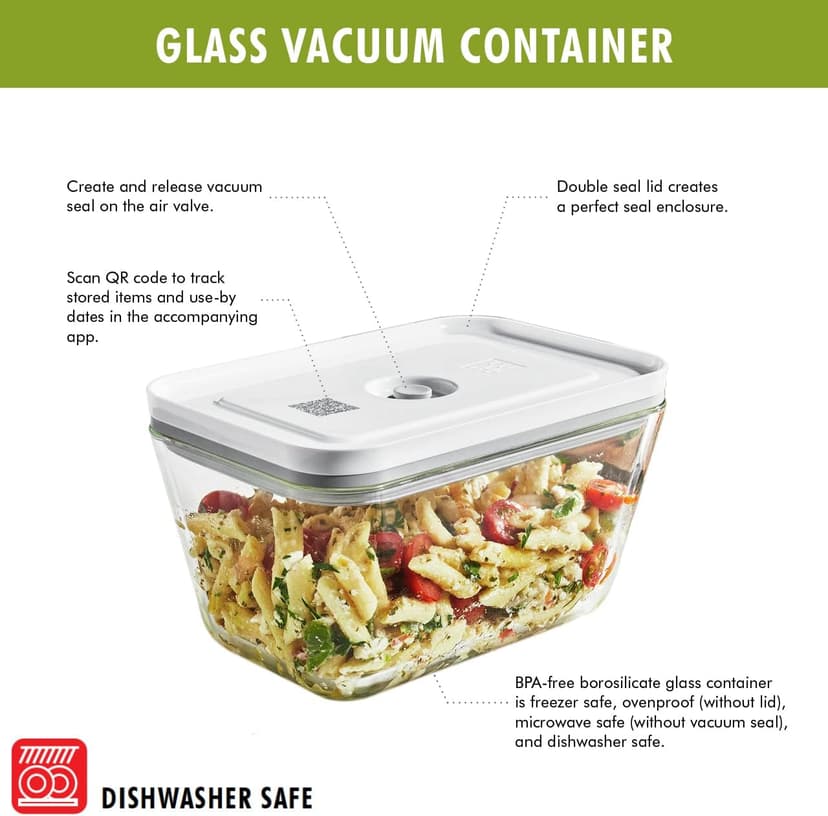 ZWILLING Fresh & Save 3-pc Glass Storage Containers with Lids, Meal Prep Containers, Assorted Sizes