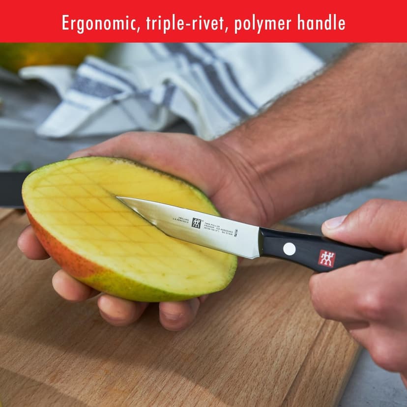 ZWILLING Twin Signature 7-Piece German Knife Set with Block, Razor-Sharp, Made in Company-Owned German Factory with Special Formula Steel perfected for almost 300 Years, Dishwasher Safe