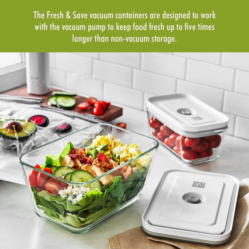 ZWILLING Fresh & Save 3-pc Glass Storage Containers with Lids, Meal Prep Containers, Assorted Sizes