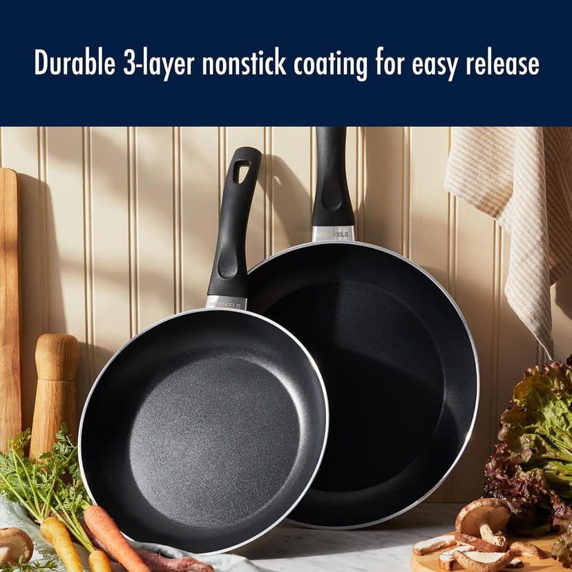 Henckels Everlift 10-Piece Nonstick cookware set, Made in Italy, durable 3-layer coating, lightweight aluminum from recycled materials, Oven safe to 400°F, Dishwasher safe