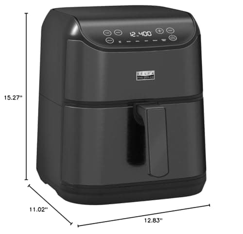 Bella Pro Series 6qt Digital Air Fryer with Stainless Finish Black Stainless Steel