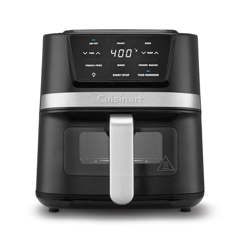 Cuisinart Air Fryer Oven, 2.6-Qt Basket Stainless Steel Air Fryer, Kitchen Dishwasher-Safe Parts with 3 Presets to Roast, Bake, & Air Fry, Quick & Easy Electric Fryer Meals, AIR-80