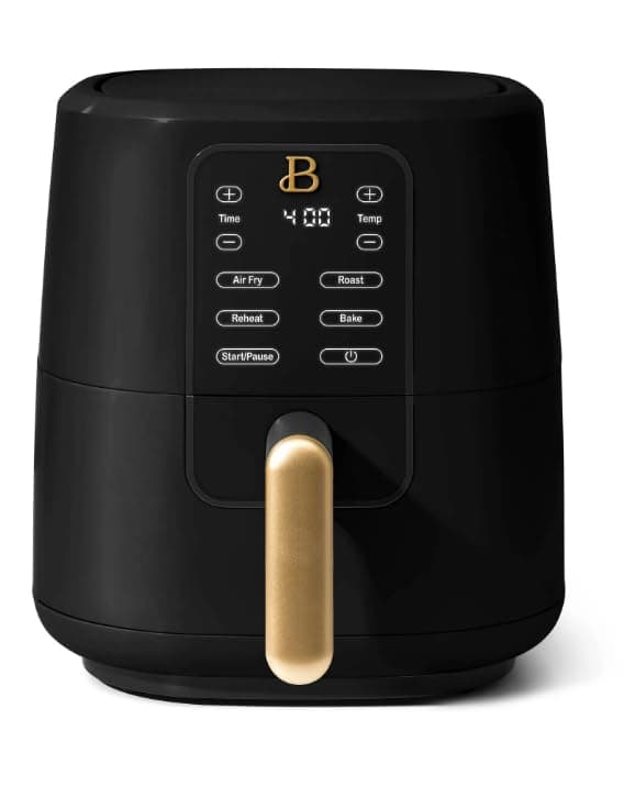 Drew Barrymore Starry Night 3 Qt Air Fryer with TurboCrisp Technology, Black Sesame