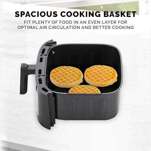 Kalorik 7 Quart Touchscreen Air Fryer with Window, Black (FT 52324 BK)