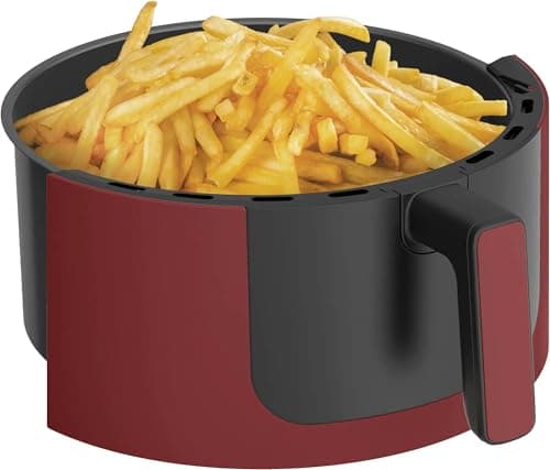 Bella-Pro SmartCrisp 8-Quart Air Fryer, Digital Touchscreen, Nonstick Ceramic Coating, 6 Cooking Presets, 1700W Power, Oil-Free Cooking, Family-Sized Capacity, Dishwasher-Safe, Brick