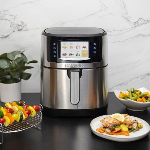 Kalorik VIVID SELECT 7 Quart High-Resolution Air Fryer with Selector Controls, Stainless Steel