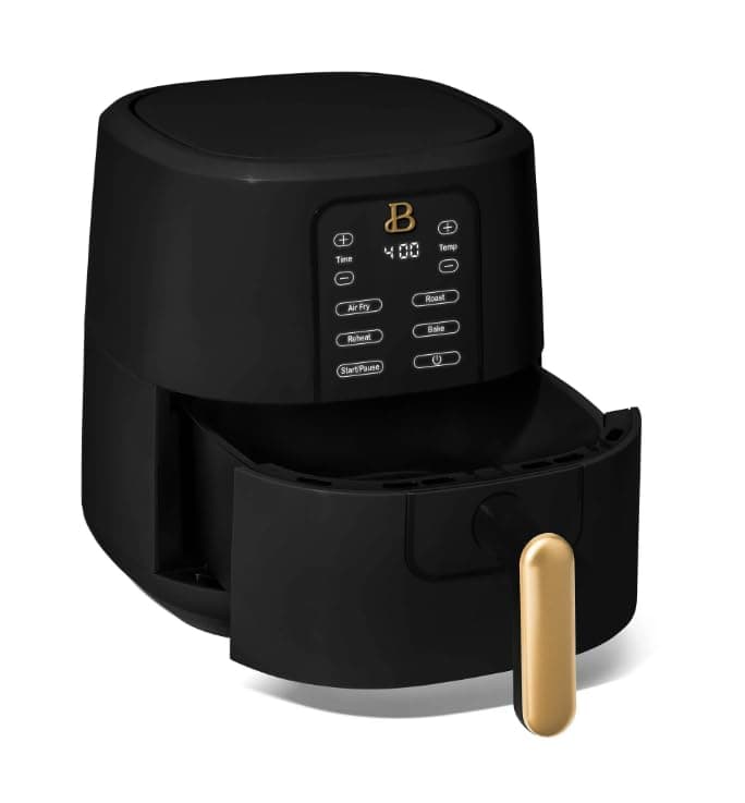 Drew Barrymore Starry Night 3 Qt Air Fryer with TurboCrisp Technology, Black Sesame