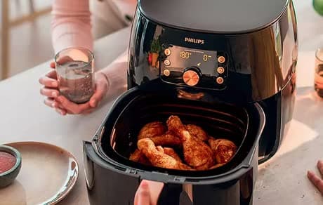 Philips Premium Smart Sensing Digital Airfryer XXL with Fat Removal Technology | 3lb/7qt | Black | HD9867/16 (Renewed)