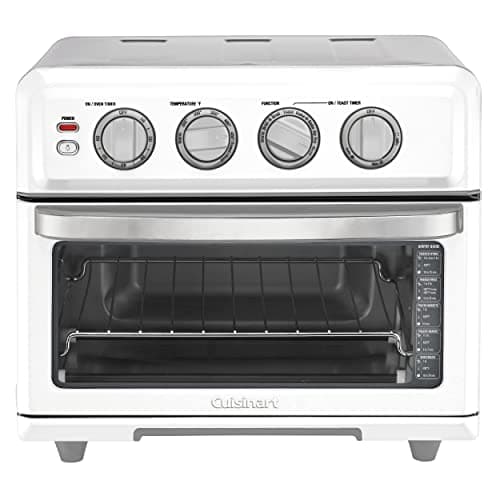 Cuisinart Air Fryer + Convection Toaster Oven, 8-1 Oven with Bake, Grill, Broil & Warm Options, White, TOA-70W
