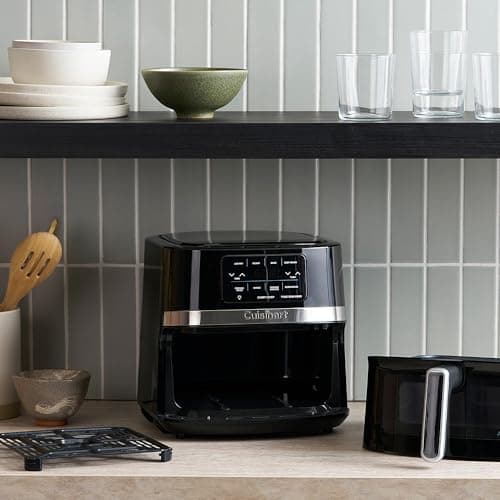 Cuisinart Air Fryer Oven, Stainless Steel Air Fryer, 4.5-Qt Fryer Basket, Dishwasher-Safe Parts with 4 Presets for Roast, Bake, Broil, Air Fry & Keep Warm, Quick & Easy Meals, AIR-160, Black