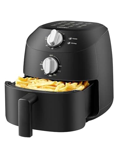 COMFEE' Compact 2.1 Quart Air Fryer with 12 Menu Options, Adjustable Timer & Temperature Control 180-400 degrees F, Dishwasher-Safe Nonstick Fry Basket with Stainless Steel Finish