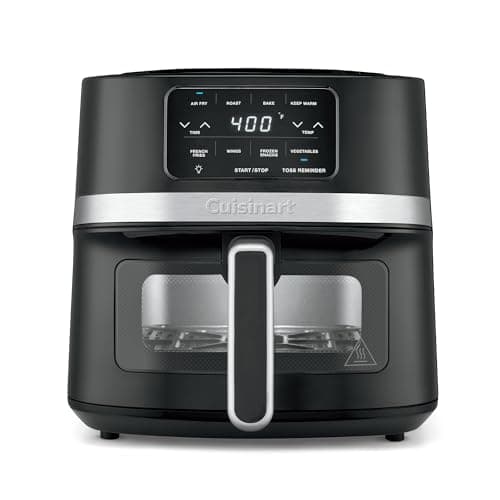 Cuisinart Air Fryer Oven, Stainless Steel Air Fryer, 4.5-Qt Fryer Basket, Dishwasher-Safe Parts with 4 Presets for Roast, Bake, Broil, Air Fry & Keep Warm, Quick & Easy Meals, AIR-160, Black