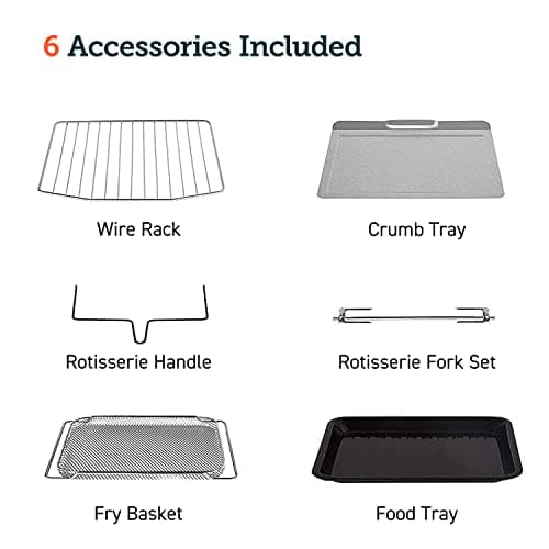 COSORI Air Fryer Toaster Oven Combo, 12-in-1 Airfryer Rotisserie Convection Oven Countertop, Bake, Broil, Roast, Dehydrate, 134 Recipes & 4 Accessories, 32QT, Silver, Stainless Steel