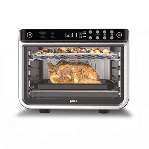 Ninja Air Fryer and Toaster Oven, Foodi Series, XL Pro Air Oven Kitchen Countertop Convection, 10-in-1 Functions, Fits a 5-lb Chicken and Sheet Pan of Vegetables, 1800 Watts, Stainless Steel, DT201