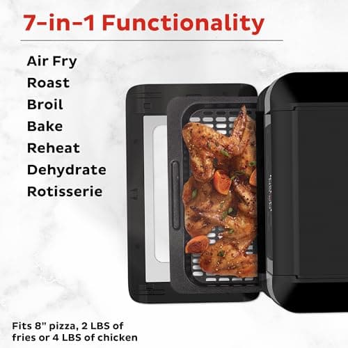 Instant 140-3000-01 Vortex Plus Quart 7-in-1 Multi-Use Air Fryer, 10QT, Silver,Black