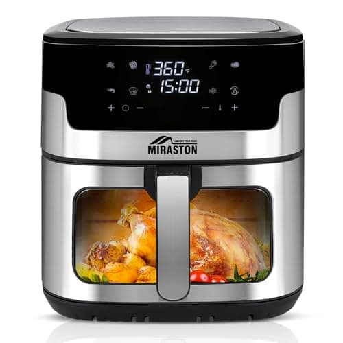 8.5QT Air Fryer, Nonstick Square Basket Family Size Digital Air Fryers, Smart Touchscreen with 8-Preset, Air Frying, Reheat Leftovers, Party Food, Fast Cooking, Dishwasher-Safe, for Kitchen