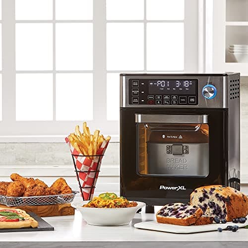 PowerXL 4-in-1 Versa Chef Air Fryer, Oven, Bread Maker, Slow Cooker, with 25 Cooking Presets, Black