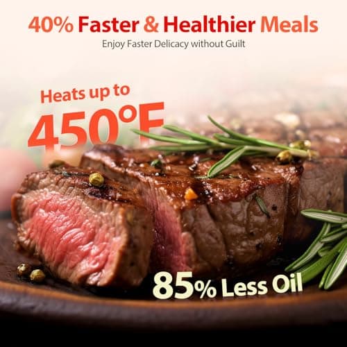 Air Fryer, Beelicious 8-in-1 Smart Compact 4QT Air Fryers,Shake Reminder,450°F Digital Airfryer with Flavor-Lock Tech,Tempered Glass Display,Dishwasher-Safe & Nonstick,Fit for 1-3 People,Bright White