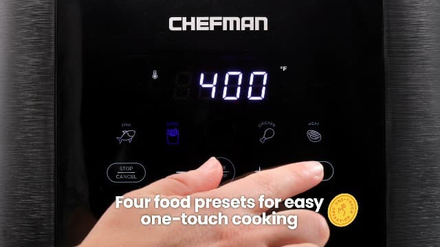 Chefman TurboTouch Easy View Air Fryer, The Most Convenient And Healthy Way To Cook Oil-Free, Watch Food Cook To Crispy And Low-Calorie Finish Through Convenient Window, 8 Qt