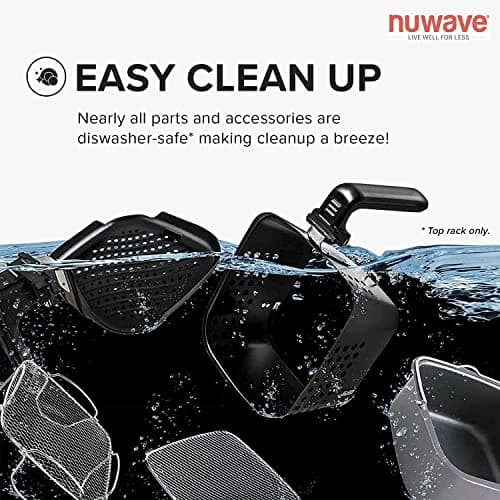 NUWAVE Brio 7-in-1 Air Fryer Oven, 7.25-Quart with One-Touch Digital Controls, Non-Stick Air Circulation Riser & Reversible Rack Included