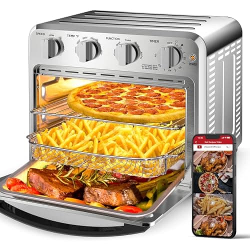 Air Fryer, Geek Chef Convection Air Fryer Toaster Oven, 4 Slice Toaster Airfryer Countertop Oven, Electric Hot Oven Oilless Cooker, Accessories, ETL Listed, 16QT