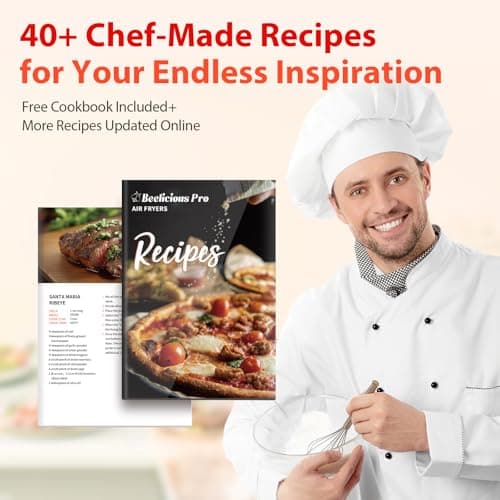Air Fryer, Beelicious 8-in-1 Smart Compact 4QT Air Fryers,Shake Reminder,450°F Digital Airfryer with Flavor-Lock Tech,Tempered Glass Display,Dishwasher-Safe & Nonstick,Fit for 1-3 People,Bright White