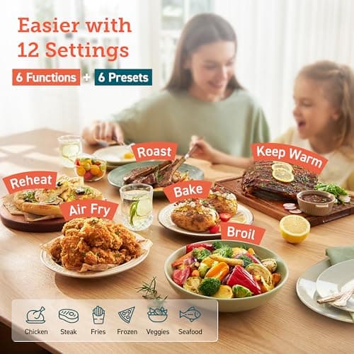 COSORI 6.8Qt Air Fryer, 12-in-1 Dual Blaze for 360° Crispy Meals, No Shaking & Preheating to Fast Cooking with Bake, Roast, Broil, 100+In-App Recipes, Dishwasher Safe