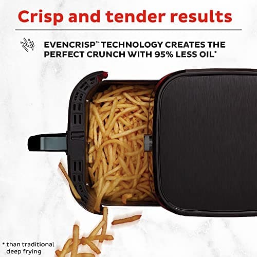 Instant Pot Vortex 5.7QT Air Fryer With Accessories, Custom Smart Cooking Programs, 4-in-1 Functions that Crisps, Roasts, Bakes and Reheats, 100+ In-App Recipes, from the Makers of Instant Pot, Black
