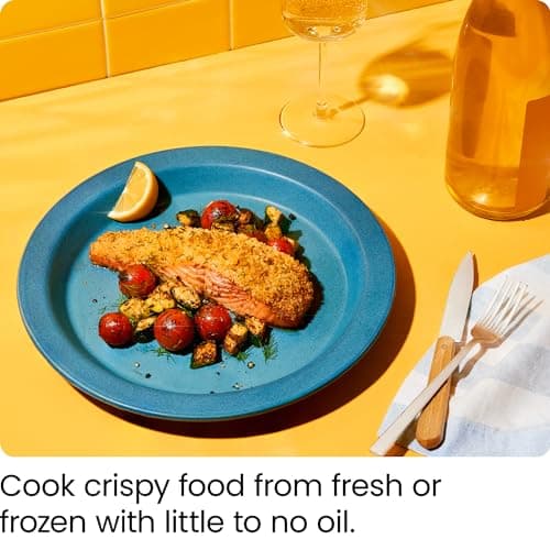 CHEFMAN Small Air Fryer Healthy Cooking, 3.6 Qt, Nonstick, User Friendly and Dual Control Temperature, w/ 60 Minute Timer & Auto Shutoff, Dishwasher Safe Basket, Matte Black, Cookbook Included