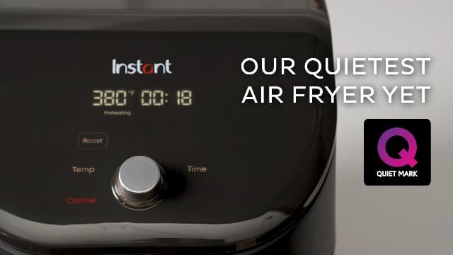 Instant Pot Vortex Slim XL 6QT Air Fryer that Crisps, Roasts, Reheats, Bakes, Broils & is Quiet, Space Saving, Nonstick, Dishwasher-Safe, 100+ In-App Recipes, from the Makers of Instant Pot, Black