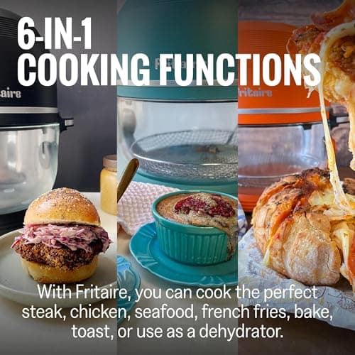 Non-Toxic Air Fryer - Glass AirFryer 5 Quart w/ 360 Visibility, Self-Cleaning, 400F Vortex Air Fryer for Even Cooking, BPA-Free Teflon Free, 6-in-1 Functions, Rotisserie, Roast, Bake, Lavender