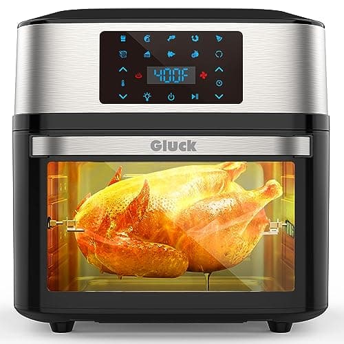 Air Fryer Oven Large 20 QT, 10-in-1 Air Fryer Toaster Combo with Window for Family, Airfryer Oven with Rotisserie Racks & Cookbook, ETL Certified