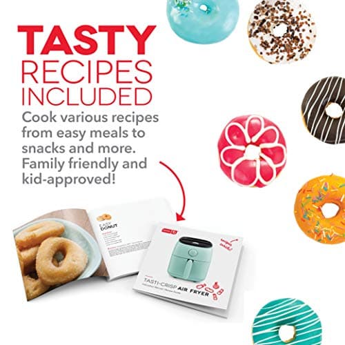 DASH Tasti-Crisp™ Electric Air Fryer Oven, 2.6 Qt., Grey – Compact Air Fryer for Healthier Food in Minutes, Ideal for Small Spaces - Auto Shut Off, Analog, 1000-Watt