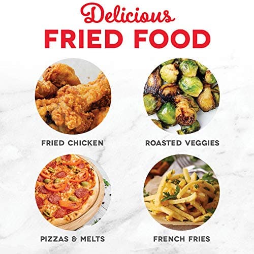 DASH Tasti-Crisp™ Electric Air Fryer Oven, 2.6 Qt., Red – Compact Air Fryer for Healthier Food in Minutes, Ideal for Small Spaces - Auto Shut Off, Digital, 1000-Watt