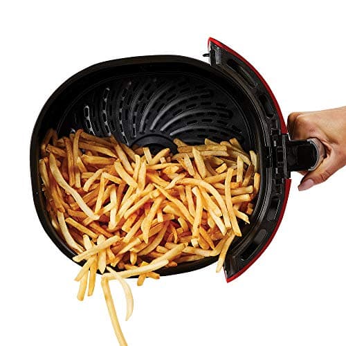 PowerXL Air Fryer Vortex - Multi Cooker with Roast, Bake, Food Dehydrator, Reheat Non Stick Coated Basket, Cookbook (7 QT, Red)