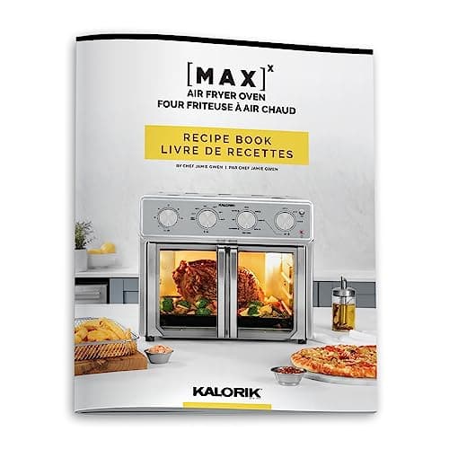 Kalorik MAXX Air Fryer Oven, 26 Quart 9-in-1 Countertop Toaster Oven and Air Fryer Combo - Fry, Bake, Roast, Rotisserie, & More, Large Glass French Doors & 7 Accessories, 1700-Watts, Stainless Steel