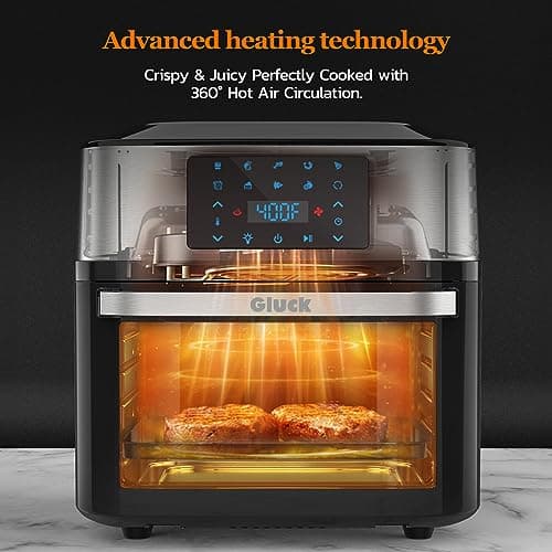 Air Fryer Oven Large 20 QT, 10-in-1 Air Fryer Toaster Combo with Window for Family, Airfryer Oven with Rotisserie Racks & Cookbook, ETL Certified
