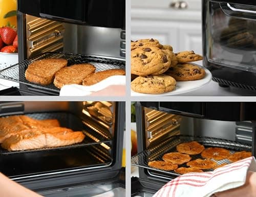 Zavor Crunch 12 Qt Air Fryer Dehydrator Combo with Rotisserie, Toaster Oven, Grill, Roaster & Convection Oven Functions | 8 Presets, Large Capacity, Accessories & Recipe eBook, Black