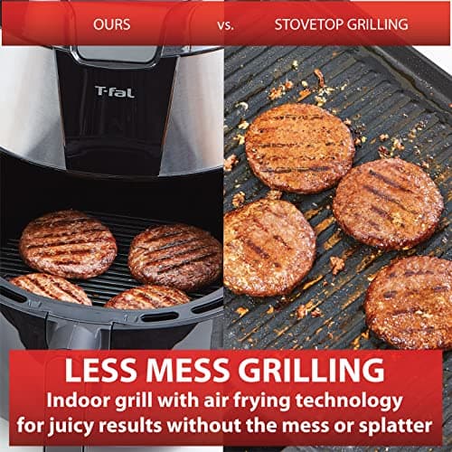 T-fal Easy Fry XXL Air Fryer & Grill Combo with One-Touch Screen, 8 Preset Programs, 5.9 quarts, Black & Stainless Steel